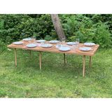 Esranın Dünyası Pratikoutdoor Katlanır Kamp, Piknik ve Bahçe Masası 75X200 cm - Ceviz Renk - 75 x 200 cm