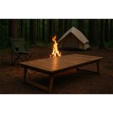 Esranın Dünyası Pratikoutdoor Katlanır Sabit Ayaklı Kamp, Piknik ve Bahçe Masası 70X120 cm - Ceviz Renk - 70 x 120 cm