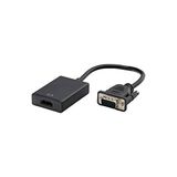 Esranın Dünyası Primex PX-1250 VGA To HDMI Full Hd Görüntü Çevirici Aparat, Analog Erkek To HDMI Dişi Aktif Dönüştürücü, Pc Laptop Notebook VGA Çıkışından HDMI Tv Monitör Projeksiyon Bağlantı Adaptörü - 1-Siyah