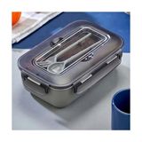 Esranın Dünyası Promosyonca Beslenme Kutusu, 2 Bölmeli Lunch Box, Kaşık ve Çatal Dahil, Bpa Free, Kilitlenebilir Kapak, Çatal Kaşık Bölmeli - Adaçayı
