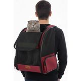 Esranın Dünyası Pugalo Airmove Premium Kedi Köpek Taşıma Çantası, Silinebilir, Yırtılmaz Fileli, Bükülmez Gövde, Sırt Çantası Tipi (Kırmızı)
