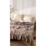 Esranın Dünyası Rayme Tekstıl Boho Çizgili Yatak Örtüsü 4 Katlı MÜSLIN%100 Pamuk Yumuşak Lüks Yazlık Pike Çift Kişilik Battal Boy 240X260 cm (Gri) - 001-Renkli - 10 x 10 cm