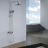 Esranın Dünyası Robot Tepe Duş Seti Takımı Shower Yağmurlama Yuvarlak Banyo Masaj Duş Başlığı Sistemi Mor Krom - Ahşap