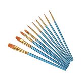 Esranın Dünyası Sanatçı Fırçası Seti, 10'lu Paket Naylon Fırça, Resim, Akrilik, Ince Fırça, Sulu Boya ve Yüz Boyama, Kendin Yap El Sanatları Için, Mavi - 41 Delft Blue