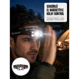 Esranın Dünyası Şarj Edilebilir LED Far Hareket Sensörlü 5 Modlu Outdoor Yeni Nesil