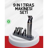 Esranın Dünyası Şarjlı 9’u 1 Arada Çok Amaçlı Erkek Bakım Seti Yıkanabilir Başlıklar