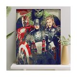 Esranın Dünyası Sayılarla Boyama Tuval Seti Fırça Boya Dahil (Çıtalı) 40X50 cm - Avengers - 41 Delft Blue