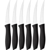 Esranın Dünyası Sebze ve Meyve Bıçağı, Çelik, Siyah, Lazer Kesim Tırtıklı Uç, 22 Cm, 6 Adet - 0 - 19 L