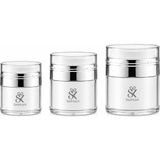 Esranın Dünyası Sellhubx Airless Vakumlu Krem Kavanozu 3'lü Set (15 ml + 30 ml + 50 Ml) - Havasız Pompalı Yeniden Doldurulabilir Kozmetik Krem Kutusu, Seyahat Boy Serum, Losyon, Fondöten ve Bb Cream Saklama Kabı - 001-Renkli - 1 Adet - 0,21 L