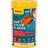 Esranın Dünyası Sera San Nature Boya Yemi 250 ml (60 G) | Yüzey Yiyen Süs Balıkları Için | Yapay Renklendirici ve Koruyucu Madde Içermez |%10 Krill & Haematococcus Yosun Içerir | Doğal Renk Gelişimi Için - Ahşap - Bej - Siyah