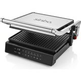 Esranın Dünyası Sinbo SSM-2596 Dijital Izgara ve Tost Makinesi - 2000W, Çıkarılabilir Döküm Plakalı, 4 Dilim Kapasiteli, Gri