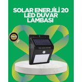 Esranın Dünyası Solar Enerjili 20 LED Hareket Sensörlü Duvar Lambası