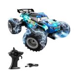Esranın Dünyası Solira Store - 1:18 Ölçek 2.4ghz Uzaktan Kumandalı Rc Off Road Drift Araba 15 Km/h Hızlı Şarjlı LED Işıklı Amortisörlü 1200 Mah Batarya 45 Dk Sürüş Süresi (Mavi) - Ahşap