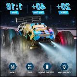 Esranın Dünyası Solira Store - 1:18 Ölçek 2.4ghz Uzaktan Kumandalı Rc Off Road Drift Araba 15 Km/h Hızlı Şarjlı LED Işıklı Amortisörlü 1200 Mah Batarya 45 Dk Sürüş Süresi (Yeşil) - Ahşap