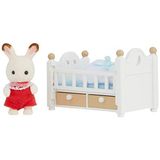 Esranın Dünyası Sylvanian Families Çikolata Tavşan Bebek Yataklı Oyun Seti, Eğlenceli Bebek Evi
