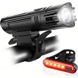 Esranın Dünyası T6 LED 300 Lümen 4 Modlu Su Geçirmez USB Şarjlı Ön Arka Bisiklet Farı Işığı 1300 Mah