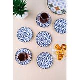 Esranın Dünyası Tabakevi Tabak Evi Porselen Mia Çay Tabak Takımı 12CM 6 Parça FLY6ÇTPRS1210 - 0002 - Beyaz