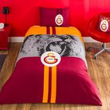 Esranın Dünyası Taç Lisanslı Gs Şampiyon Aslan Pamuk Tek Kişilik Nevresim Takımı - 001-Renkli
