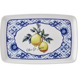 Esranın Dünyası The Mia Odore Di Limone Dikdörtgen Servis 34X25 cm ODL0009 - 0,21 lt - Afrika Cevizi Rengi