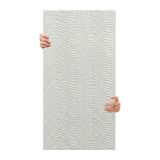Esranın Dünyası Tink 3D Kendinden Yapışkanlı Duvar Kağıdı Yeni Nesil Akustik Keçe Panel Desenli 52X98 cm (Beyaz, 2 Adet 1 M²)