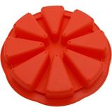 Esranın Dünyası Tinky Winky Silikon Derin Üçgen Baklava Pasta Çikolata Muffin Kek Kalıbı 8'li Kırmızı - 0,25 lt