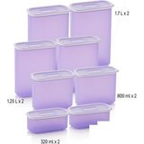 Esranın Dünyası Tupperware Lila Oval Saklama Kabı Set 8li Esc - Abanoz