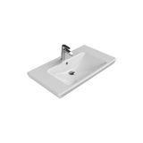 Esranın Dünyası Turkuaz Renkli Etajerli 85 cm Lavabo, Derinlik 48 cm