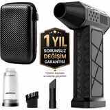 Esranın Dünyası Uruchı X3 2026 Şarjlı Hava Üfleyici & Vakum – Gerçek 130000 Rpm, 8000MAH Batarya, 3 Kademeli Turbo Toz Üfleyici ve Çekici, Bilgisayar, Klavye, Ev, Araç ve Dış Mekan Kullanımı, Çantalı - Ahşap