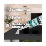 Esranın Dünyası Uv Dirençli Akvaryum Silikonu, Elastik ve Güçlü Yapıştırıcı, 1X280ML - 000-Siyah
