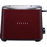 Esranın Dünyası Vestel Retro Bordo Ekmek Kızartma Makinesi - Ahşap - Bej - Siyah