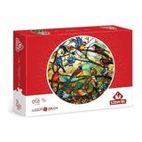 Esranın Dünyası Vitray Orman Korosu 570 Parça Yuvarlak Puzzle