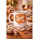 Esranın Dünyası Woof! Köpek Temalı Porselen Kupa Model 54 – Sevimli Patili Tasarım, Kahve & Çay Kupası, Hayvanseverlere Özel Hediye - Belirtilmemiş - 001 - Beyaz