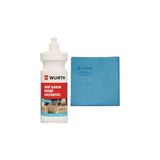 Esranın Dünyası Würth Deri Besleyici Bakım Kremi 500 ml + Güderi Bez Mavi 130 gr - Antrasit - 13 cm