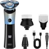 Esranın Dünyası XO-CF32 Çok Fonksiyonlu 4'ü 1 Arada Şarjlı Tıraş Makinesi Seti | LED Dijital Göstergeli, Ipx7 Islak & Kuru Su Geçirmez Kablosuz Saç Sakal Kesme ve Yüz Bakım Makinesi