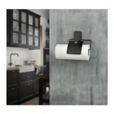Esranın Dünyası Yapışkanlı Kağıt Havluluk - Mat Siyah Banyo ve Mutfak Düzenleyici