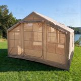Esranın Dünyası Yek Outdoor 6-8 Kişilik 4 Mevsim Soba/vebasto Çıkışlı 420D Oxford Şişme Kamp Çadırı – Pompalı, 300X240X215 cm - Geometrik - 10