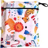 Esranın Dünyası Yorni Jungle Su Geçirmez Islak Mayo ve Kıyafet Taşıma Çantası, 30X35CM - 000Beyaz