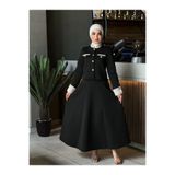 Esre Store 4515 - Scuba Kumaş İkili Tesettür Takım Siyah