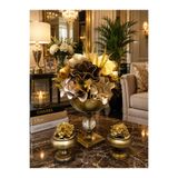 essacraft ESKİTME BRONZ KRİSTAL MODEL MERCAN ŞEKERLİK SET