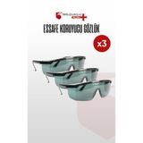 Essafe 1100 3'LÜ İş Güvenliği Gözlüğü – Darbelere, Toza ve UV Işınlarına Karşı Koruyucu, Şeffaf Lens