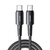 Essager 2 Metre 240W 5A Pd3.1 Type-C To Type-C Mega Hızlı Data Şarj Kablosu, Ultra Sağlam Halat Kablo Kopmaz