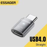 Essager 240w Type-C Erkek To Type-C Dişi Adaptör 40GBPS 8k+4k USB 4.0 Ce Lisanslı Orjinal Çevirici Dönüştürücü Adaptör
