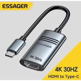 Essager 4K/30Hz 144Hz/ UltraHd HDMI Görüntü Aktarım Dönüştürücü Adaptör Type-C Girişli Metal Sağlam Orjinal