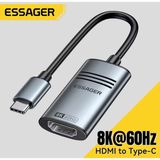 Essager 8K/60Hz+4K 144Hz/ UltraHd 120Hz HDMI Görüntü Aktarım Dönüştürücü Adaptör Type-C Girişli Metal Sağlam Orjinal