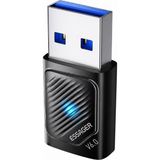 Essager Bluetooth 6.0 USB Adaptör Dongle Alıcı Verici Pc Laptop Windows 11 Uyumlu 20 Metre - Siyah