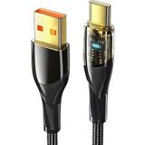 Essager Led Işıklı 1 Metre 100W USB to Type C Şarj Kablosu 480Mbps Veri Aktarım Şarj Akım Korumalı