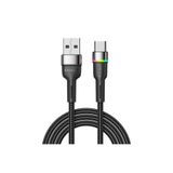 essager Led Işıklı 2 Metre 3a Usb To Type-c Ultra Hızlı Şarj Kablosu,dayanıklı Renkli Led Işıklı Kab