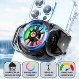 Essager Polham Oyuncular ve Yayıncılar İçin Telefon Soğutucu | RGB LED Işıklı Tasarım | 4500 RPM Turbo Fan | Tripod Uyumlu Sessi