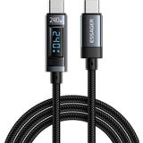 Essager Şarj Akım Korumalı Göstergeli 2MT PD 240W Type C Şarj Kablosu 480Mbps Macbook Laptop Şarj Kablosu