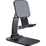Essager Uzayıp Kısayabilen Kaymaz Pad Masaüstü Telefon Tutucu Masaüstü Tablet Standı Yükseklik Ayarlı - Siyah